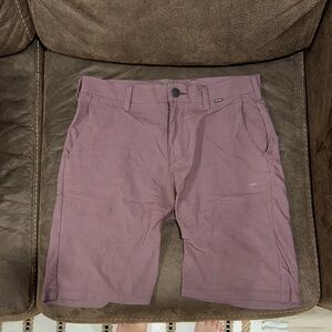 Hurley Purple Flat Front Shorts Lightweight Casual Wear